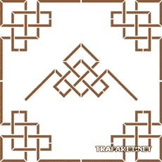 geometrinen kulma 15 - koristeluun tarkoitettu sapluuna