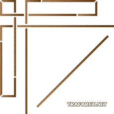 Det geometriska vinkel på 20 - schablon för dekoration