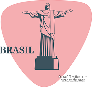Brasilien - sevärdheter från världen - schablon för dekoration