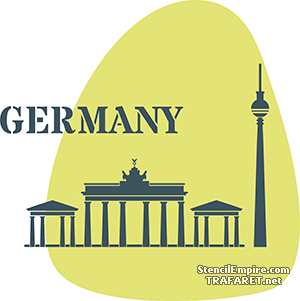 Saksa - maailma maamerkkejä - koristeluun tarkoitettu sapluuna