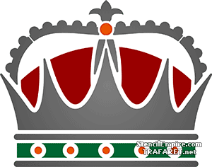 Kuninkaan kruunu 01 - koristeluun tarkoitettu sapluuna