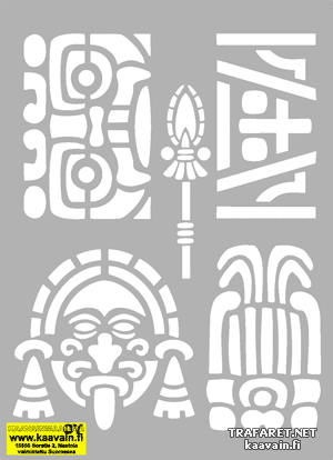 Aztekerna Set - schablon för dekoration