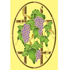 viinirypäle - koristeluun tarkoitettu sapluuna
