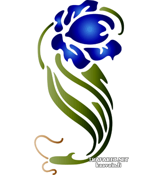 Stiliserad Iris - schablon för dekoration