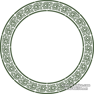 Stor ring och Keltisk - schablon för dekoration