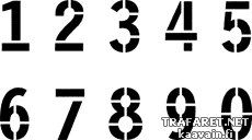 Letteri siffror - schablon för dekoration