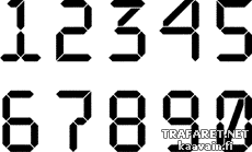 Digital siffror - schablon för dekoration