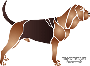 bloodhound - koristeluun tarkoitettu sapluuna