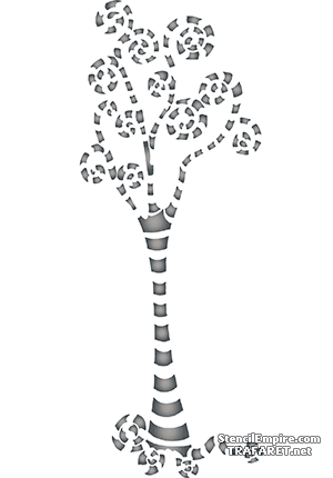Kierre puu 1 - koristeluun tarkoitettu sapluuna