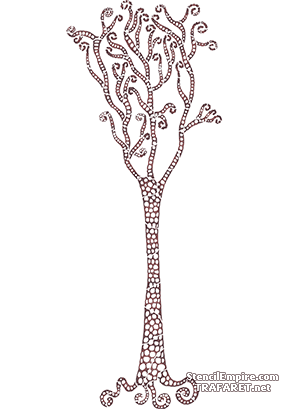 Kierre puu 5 - koristeluun tarkoitettu sapluuna