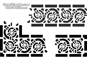 Kelttien boordinauha ja kulma 2729 - koristeluun tarkoitettu sapluuna