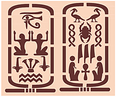 Kaksi pergamenttikääröä - koristeluun tarkoitettu sapluuna