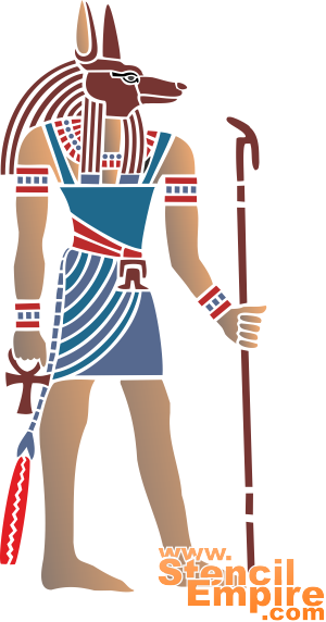 Anubis jumala - koristeluun tarkoitettu sapluuna