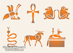Hieroglyfien sarja 3 - koristeluun tarkoitettu sapluuna