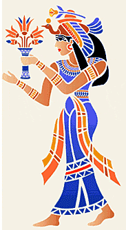 Egyptilainen Jumalatar - koristeluun tarkoitettu sapluuna