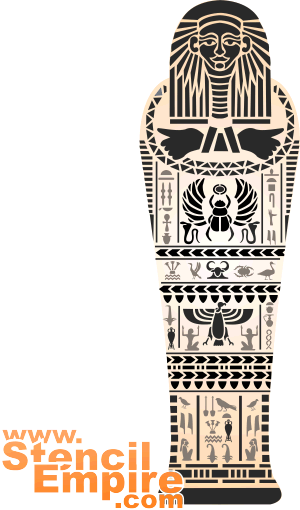egyptiläinen muumio - koristeluun tarkoitettu sapluuna
