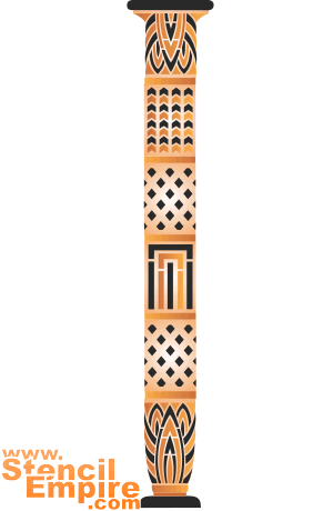 egyptilainen pylväs (Sapluunat Egyptin taiteen kanssa)