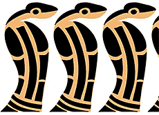 Cobra - schablon för dekoration