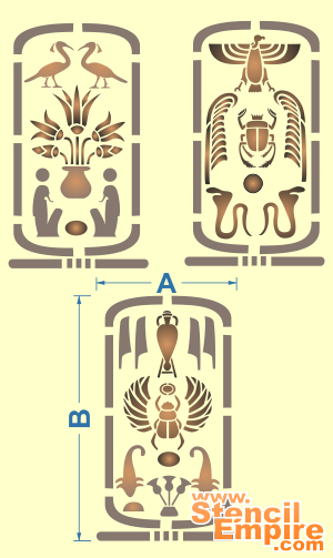 Kolme kääröä - koristeluun tarkoitettu sapluuna