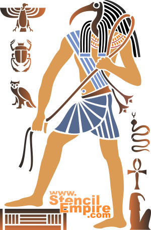 Thot Jumala, Egypti - koristeluun tarkoitettu sapluuna
