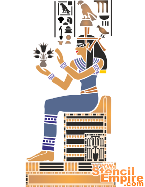 Hathor, Egypti - koristeluun tarkoitettu sapluuna