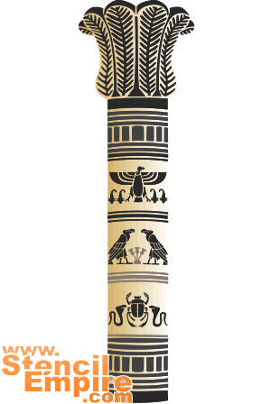 Egyptilainen pylväs - koristeluun tarkoitettu sapluuna