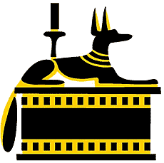 Anubis jumala, Egypti - koristeluun tarkoitettu sapluuna