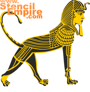 Sfinksi - koristeluun tarkoitettu sapluuna