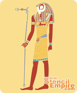 Gud Horus - schablon för dekoration