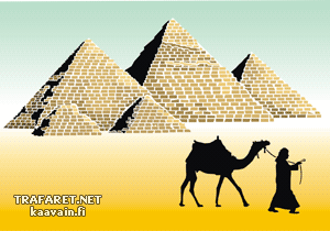 Egyptin pyramidit - koristeluun tarkoitettu sapluuna