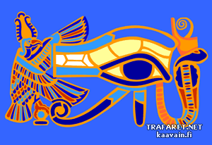 Horus öga  - schablon för dekoration