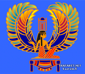 Egyptin jumalatar Isis - koristeluun tarkoitettu sapluuna