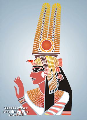 Kleopatra - schablon för dekoration