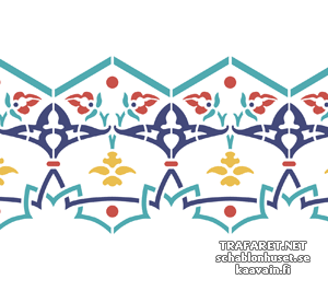 Arabesk bård 106b - schablon för dekoration