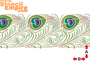riikinkukon boordinauha - koristeluun tarkoitettu sapluuna