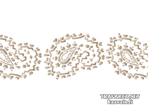 Piikkinen paisley-boordi 123 - koristeluun tarkoitettu sapluuna