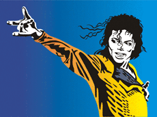 Michael Jackson - koristeluun tarkoitettu sapluuna