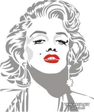 Marilyn Monroe - koristeluun tarkoitettu sapluuna