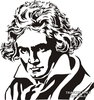 Beethoven - schablon för dekoration