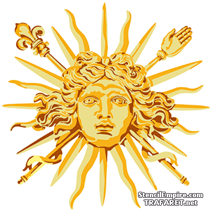 Aurinko Böömistä - koristeluun tarkoitettu sapluuna