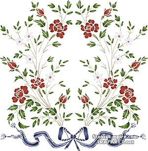 Ruusut ja koiranputkea 29c - koristeluun tarkoitettu sapluuna