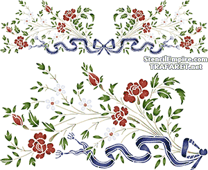 Ruusut ja koiranputkea 29d - koristeluun tarkoitettu sapluuna