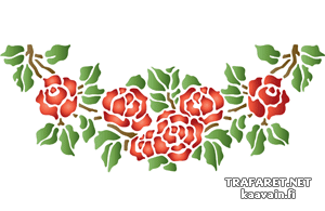 Ruususeppele Nro 41 - koristeluun tarkoitettu sapluuna
