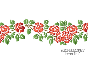 Ruusun boordi Nro 41 - koristeluun tarkoitettu sapluuna