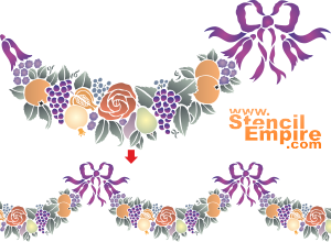 Frukt Krans - schablon för dekoration