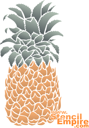 Ananas - schablon för dekoration