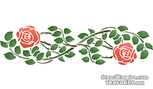 Ruusun kuvio 205 - koristeluun tarkoitettu sapluuna