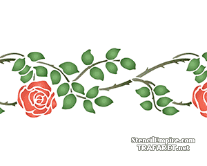 Ruusun boordinauha 205 - koristeluun tarkoitettu sapluuna