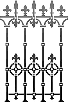 Fence 2 - schablon för dekoration