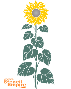 Auringonkukka - koristeluun tarkoitettu sapluuna